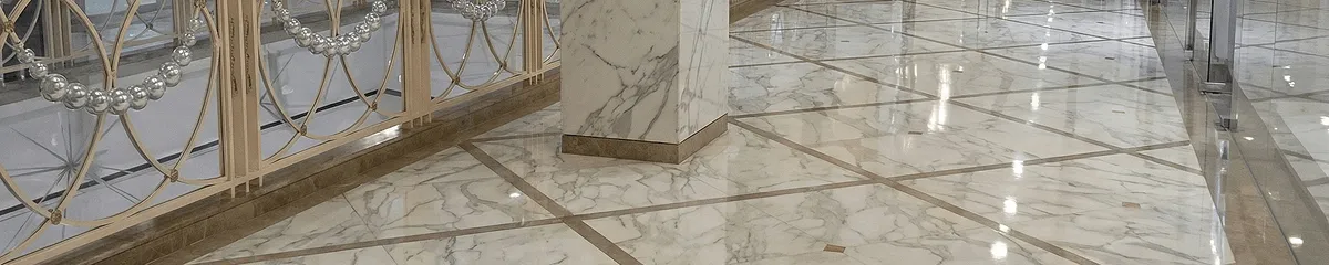 Beautiful marble floor professionally installed in Knoxville, TN